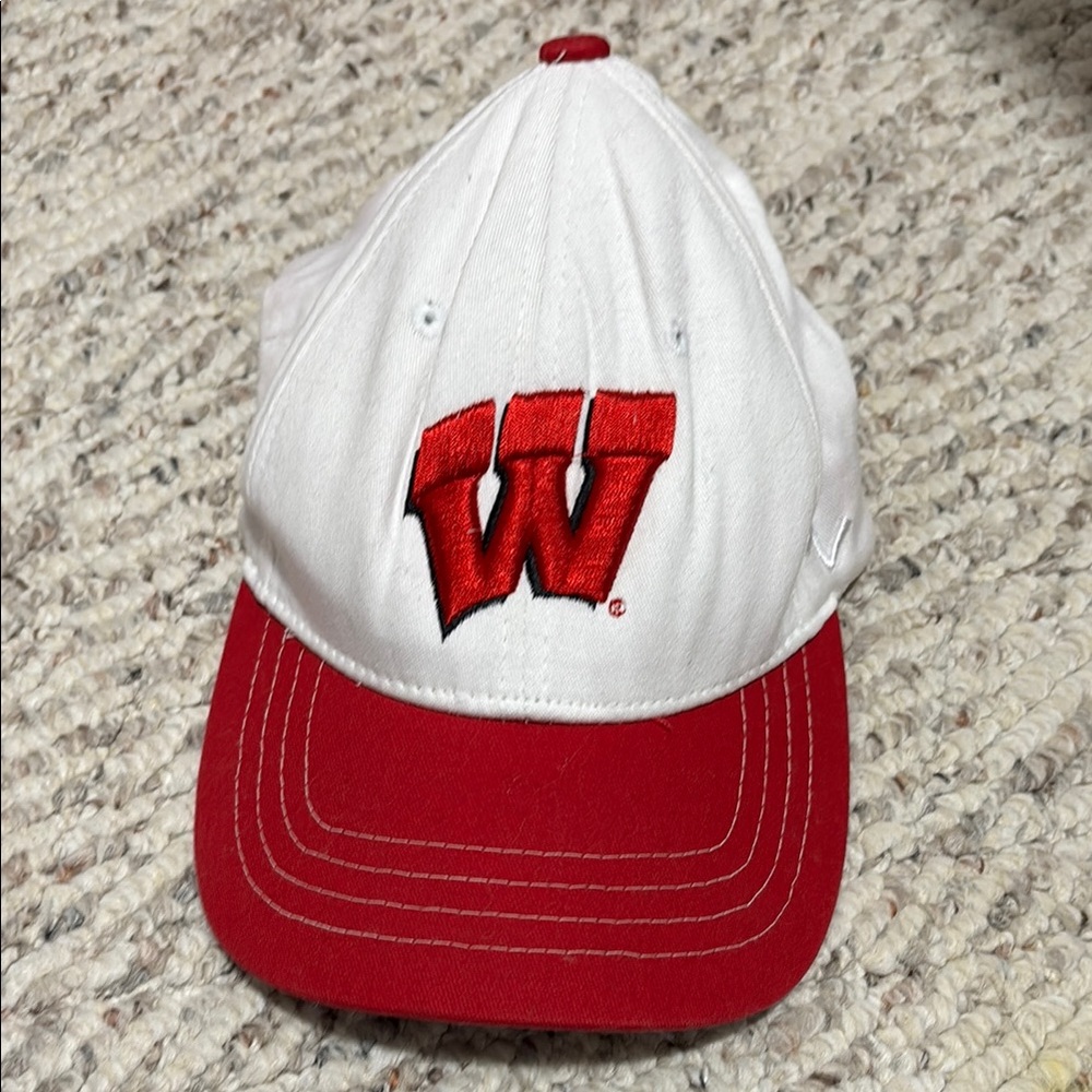 Wisconsin Badgers Red and White Cap